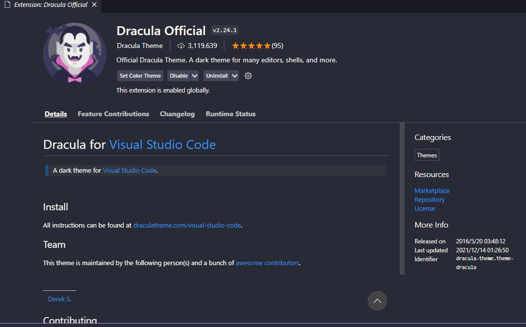 德古拉颜色主题